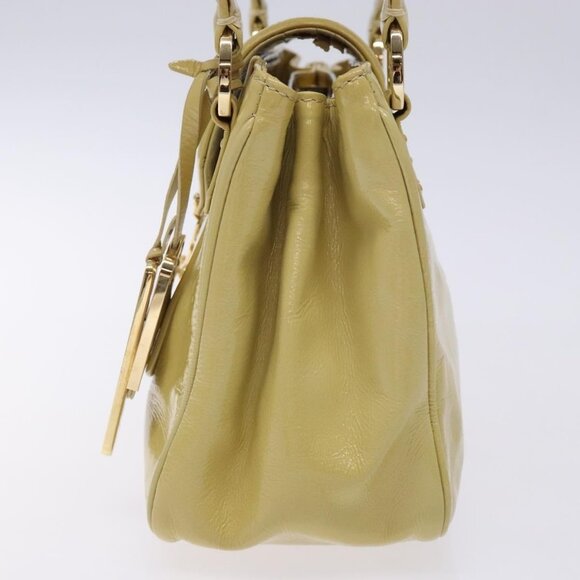 LOUIS VUITTON Cruise Line Sac Bicolor Hand Bag Enamel Yellow M92547 Auth BA4124 - Picture 4 of 16